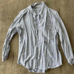 Aritzia Long Sleeve Button Up Striped Shirt